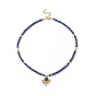 Colliers de perles de pierres précieuses, 304 colliers pendentif éventail en acier inoxydable avec fermoir mousqueton et rallonge de chaîne pour femmes