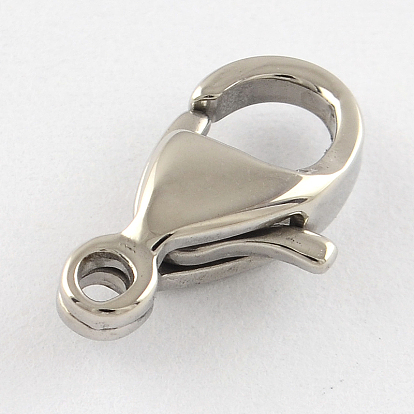 Polished 304 Stainless Steel Lobster Claw Clasps