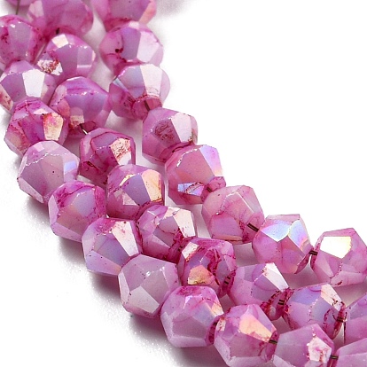 Cuisson opaque de perles de verre peintes, couleur ab , facette, Toupie