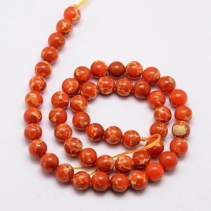 Synthetic Imperial Jasper Beads, Dyed, Round