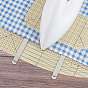 Juegos de reglas de medición de planchado en caliente gorgecraft, con regla de medición de planchado en caliente, regla de medición herramienta de costura, cinta métrica suave, almohadilla de silicona para descanso de hierro, estera de planchar
