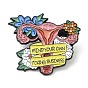 Body Organ & Flower Theme Enamel Pins, Electrophoresis Black Alloy Badge for Backpack Clothes, Heart/Brain/Rib Cage