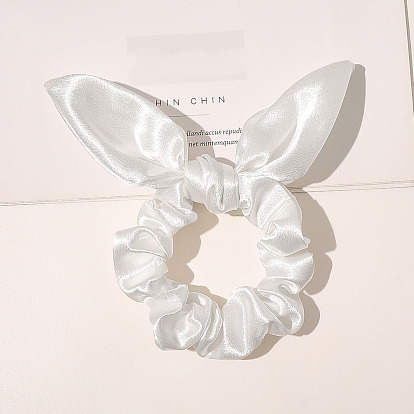 Rabbit Ear Polyester Elastic Hair Accessories, for Girls or Women, Changeant Fabric Scrunchie/Scrunchy Hair Ties