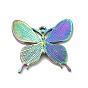 Revestimiento iónico (ip) 304 colgantes de acero inoxidable, encanto de mariposa