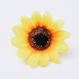 Plastic Sunflower, Artificial Flower Heads, For Wedding Party Home Decoration