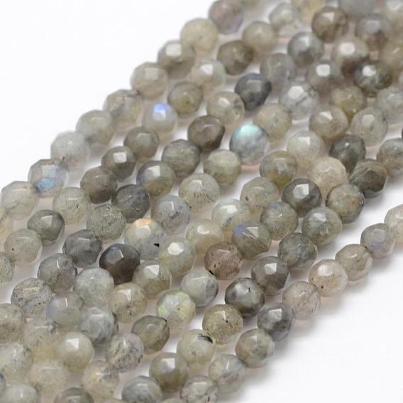 Chapelets de perles labradorite naturelle , Grade A +, facette, ronde