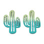 Spray Painted Iron Pendants, Cactus