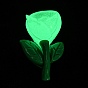 Luminous Resin Cabochons, Glow in the Dark, Flower
