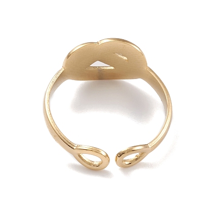 304 anillos de puño de acero inoxidable, anillo de elemento infinito hueco para mujer