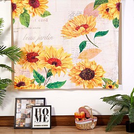 Lebendiger ästhetischer Sonnenblumen-Wandteppich, frische kunst natürliche wandteppiche, für Schlafzimmer, Wohnzimmer