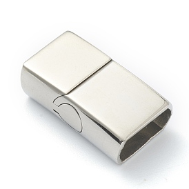 Ion Plating(IP) 316 Surgical Stainless Steel Bayonet Clasps, Rectangle