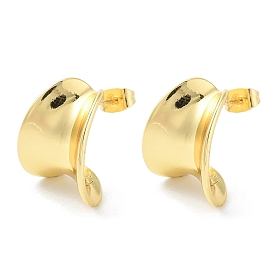 Rack Plating Brass Stud Earring, Long-Lasting Plated