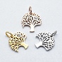 316 Surgical Stainless Steel Pendants, with Cubic Zirconia, Tree