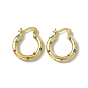 Colorful Cubic Zirconia Huggie Hoop Earrings, Rack Plating Brass Jewelry for Women, Lead Free & Cadmium Free