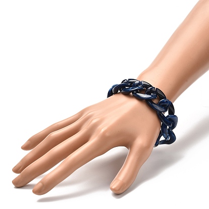 Gros bracelet chaîne gourmette acrylique pour fille femmes