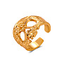 Кольцо-манжета с открытым черепом из сплава, хэллоуин массивное кольцо для мужчин и женщин