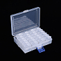 Mallette de rangement pour organisateur de perles en polypropylène (pp), 24 boîte individuelle amovible en polystyrène avec couvercles à pression