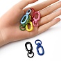 10Pcs Spray Painted Alloy Swivel Clasps, Oval Rings