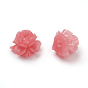 Shell Beads, Imitation Jade, Dyed, Curved, Flower