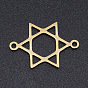 201 enlaces / conectores de acero inoxidable, Corte con laser, hueco, para judío, estrella de david