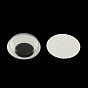 En blanco y negro de plástico meneo ojos saltones botones y accesorios de bricolaje artesanías de álbum de recortes de juguete con parche de la etiqueta en la parte posterior