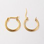 304 Stainless Steel Hoop Earrings, Hypoallergenic Earrings, Ring Shape