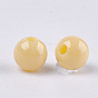 Perles plastiques opaques, ronde