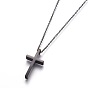 304 Stainless Steel Pendant Necklaces, Cross