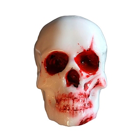 Fabrication de bougies bricolage moules en silicone, thème de l'Halloween, 3d crâne