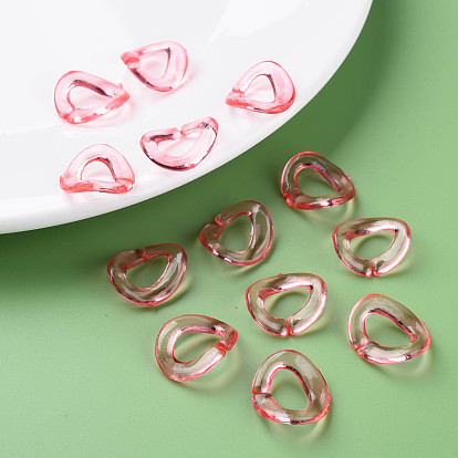 Transparent Acrylic Linking Rings, Quick Link Connectors, for Cable Chains Making, Twisted Oval