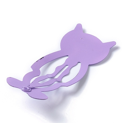 Baking Painted Iron Snap Hair Clips, for Children's Day, Animal & Mixed Shape