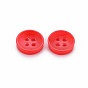 4-Hole Plastic Buttons, Pearlized, Flat Round