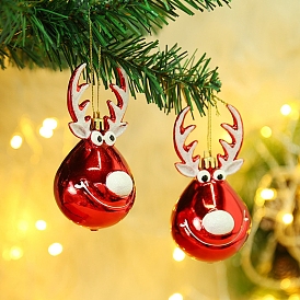 Plastic Gloves/Deer/Santa Claus/House/Snowman/Gift Box Pendant Decorations, for Christmas Tree Hanging Decorations