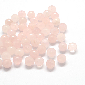 Круглый натуральный розовый кварц бисер, сфера драгоценного камня, нет отверстий / незавершенного, 10~11 мм