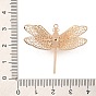 Brass Pendants, with Rhinestone, Dragonfly Charm