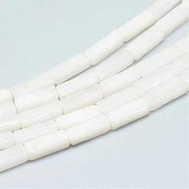 Natural White Jade Bead Strands, Cuboid