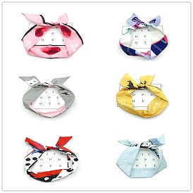 Cute Printed Polyester Headbands, Twist Bowknot Hair Accessories for Girls