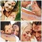 Pegatinas de papel de tatuajes temporales extraíbles a prueba de agua, tema del día de San Valentín