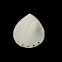 Teardrop Freshwater Shell Chandelier Components, 76~82x57~61x2~4mm, Hole: 2mm