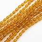 Teardrop Crystal Glass Beads Strands, Faceted, 3.5x5mm, Hole: 1mm, about 99pcs/strand, 19.8 inch