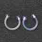 Haltère circulaire/fer à cheval en acrylique avec double balle ronde, anneaux de sourcil, anneaux de septum nasal