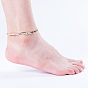 Stainless Steel Anklets, with Cubic Zirconia, Lobster Claw Clasps
