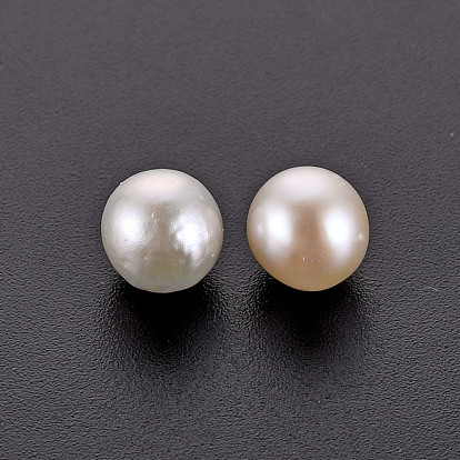 Perlas de perlas naturales keshi, perla cultivada de agua dulce, sin agujero / sin perforar, rondo