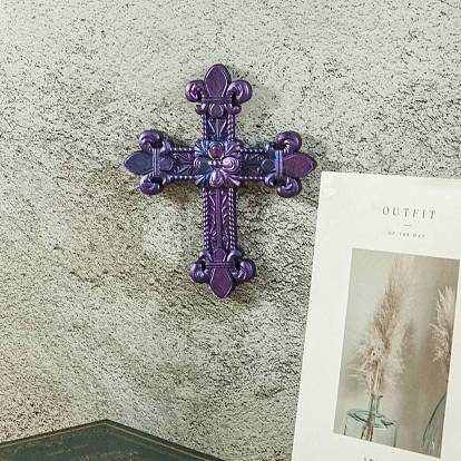 Molde de silicona para decoración de exhibición en forma de cruz religiosa, moldes de resina, para resina uv, fabricación artesanal de resina epoxi
