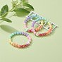 Opaque Acrylic Beads Stretch Bracelet Sets for Kids, Smile
