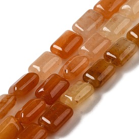 Natural Red Aventurine Beads Strands, Rectangle