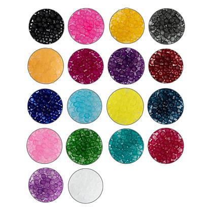 18 цветные прозрачные стеклянные шарики, для изготовления украшений из бисера, матовые, круглые