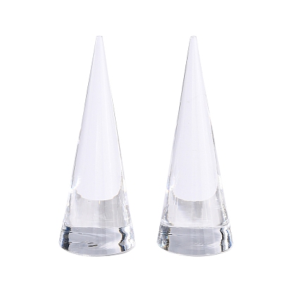 Organic Glass Ring Display, Cone, 25x70mm