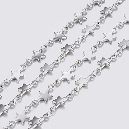 304 Stainless Steel Chains, Star Link Chains, Soldered