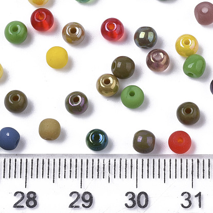 Glass Beads, Mixed Style, Round